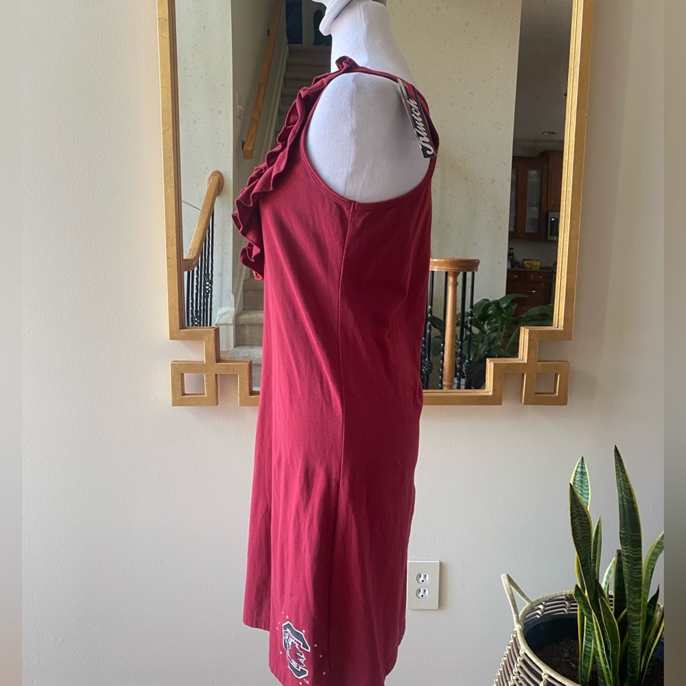 🆕 USC Gamecocks sleeveless tank dress with ruffles around neckline - Picture 2 of 12